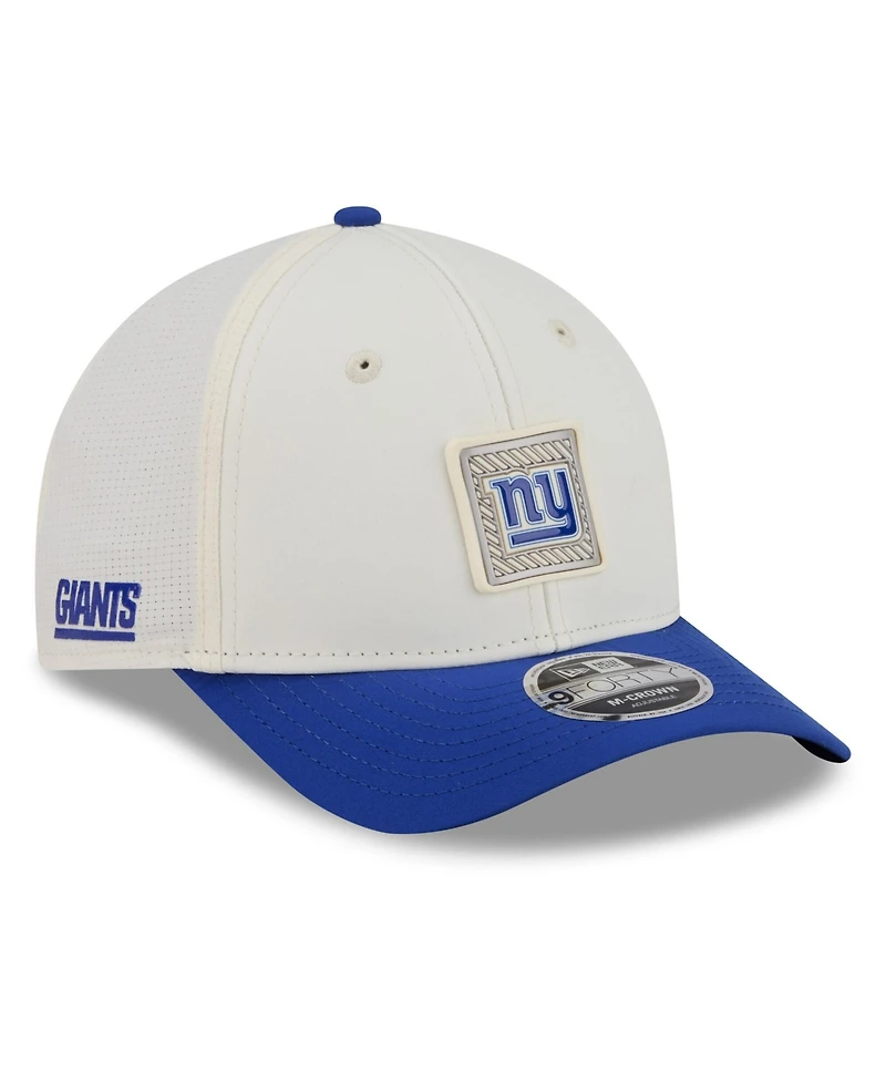 New Era Men's Cream/Royal New York Giants 2026 Nfl Training Camp 9FORTY Adjustable Hat