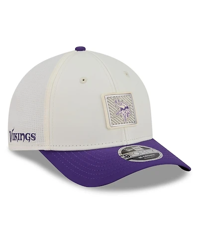 New Era Men's Cream/Purple Minnesota Vikings 2026 Nfl Training Camp 9FORTY Adjustable Hat