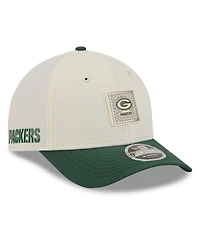 New Era Men's Cream/Green Bay Packers 2026 Nfl Training Camp 9FORTY Adjustable Hat