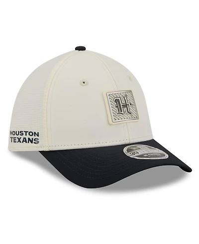 New Era Men's Cream/Navy Houston Texans 2026 Nfl Training Camp 39THIRTY Flex Hat