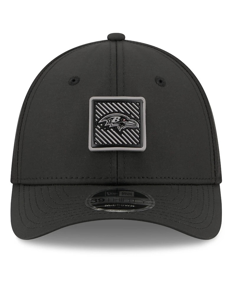 New Era Men's Black Baltimore Ravens 2026 Nfl Training Camp 39THIRTY Flex Hat