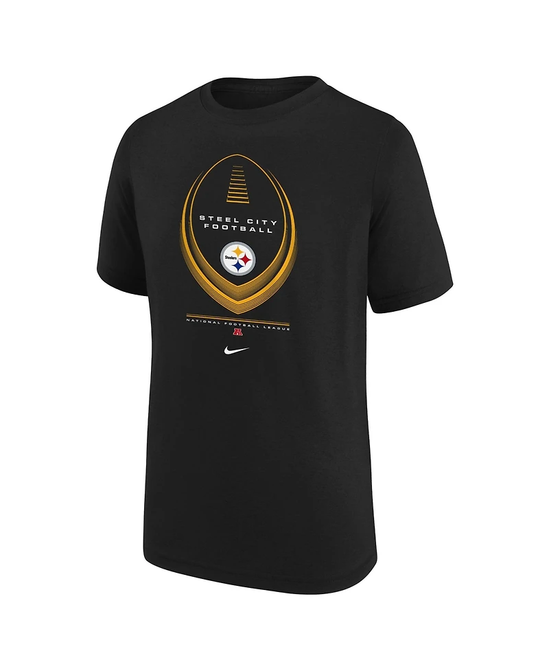 Nike Big Boys and Girls Black Pittsburgh Steelers Icon Legend Dri-fit T-Shirt