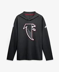Nike Men's Black Atlanta Falcons Sideline Dri-fit Long Sleeve Hooded T-Shirt
