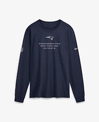 Nike Men's Navy New England Patriots Sideline Bold Arch Star Dri-fit Long Sleeve T-Shirt