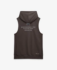Nike Men's Brown Cleveland Browns Sideline Standard Issue Dri-fit Sleeveless Hoodie
