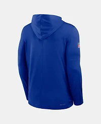 Nike Men's Royal New England Patriots Sideline Dri-fit Long Sleeve Hooded T-Shirt