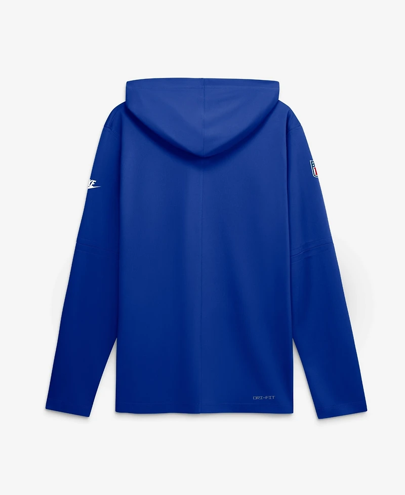 Nike Men's Royal Seattle Seahawks Sideline Dri-fit Long Sleeve Hooded T-Shirt