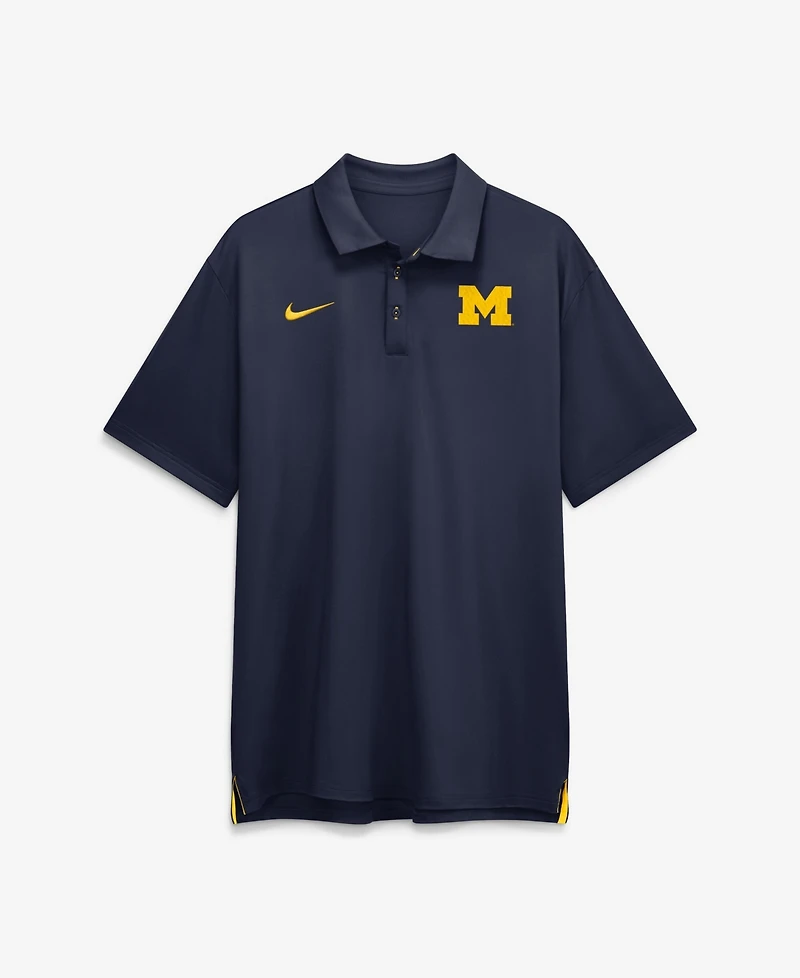 Nike Men's Navy Michigan Wolverines 2026 Sideline Tour Dri-fit Polo Shirt