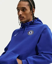Nike Men's Blue Chelsea Club Crest Fleece Hoodie