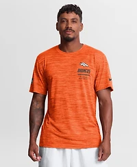 Nike Men's Orange Denver Broncos Sideline Double Covered Dri-fit Velocity T-Shirt