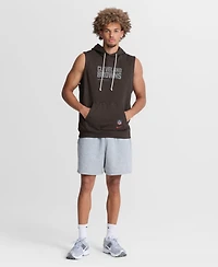 Nike Men's Brown Cleveland Browns Sideline Standard Issue Dri-fit Sleeveless Hoodie