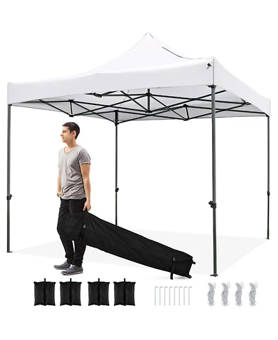 Gouun 10 x 10 Foot Pop-Up Canopy Shelter with 420D Oxford Top
