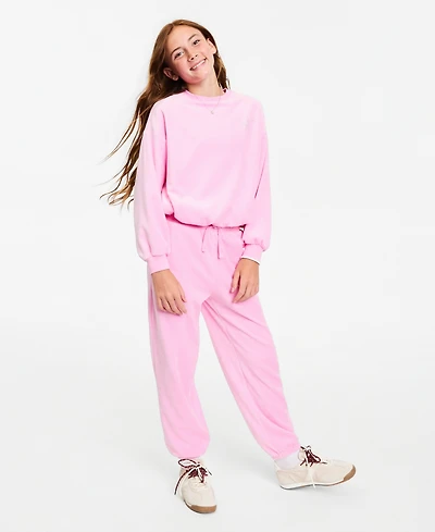 Epic Threads Girls' Xs-xl Crewneck Velour Sweatshirt and Jogger Pants, 2-Piece Set, Macy's Exclusive
