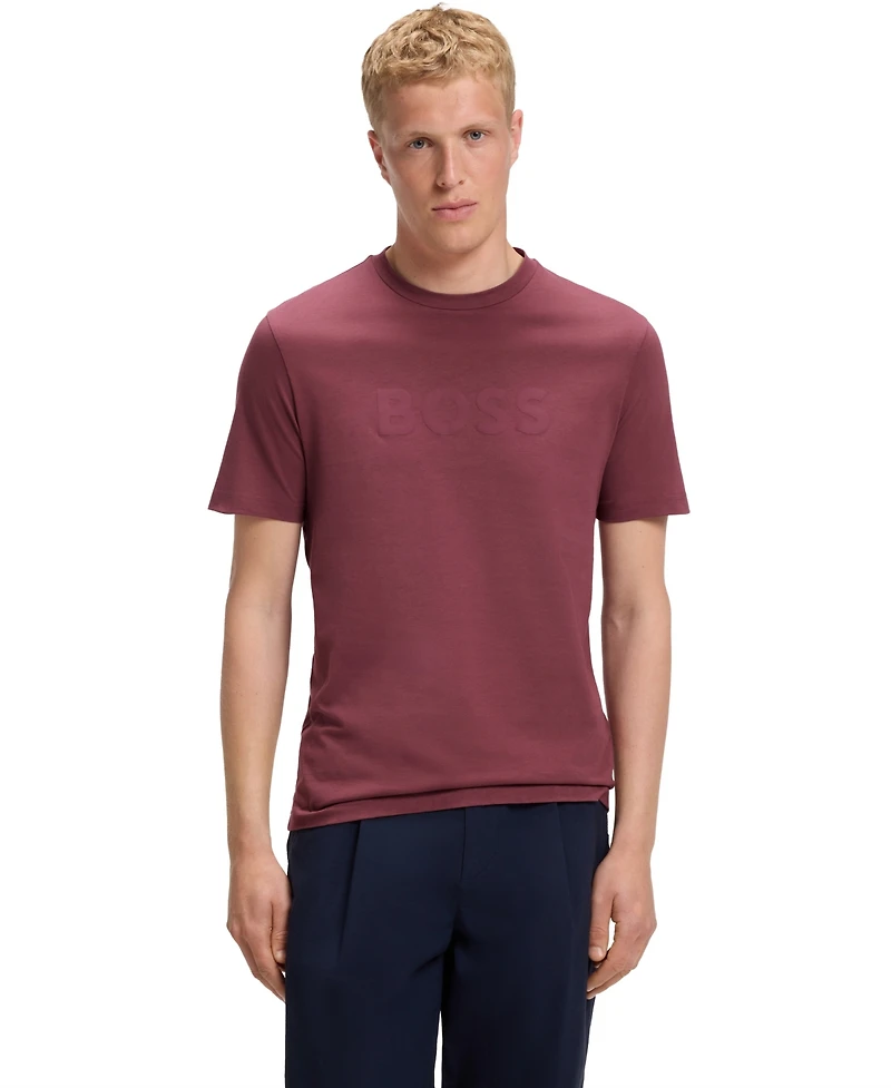 Boss by Hugo Men's Cotton Logo Print Regular-Fit T-Shirt