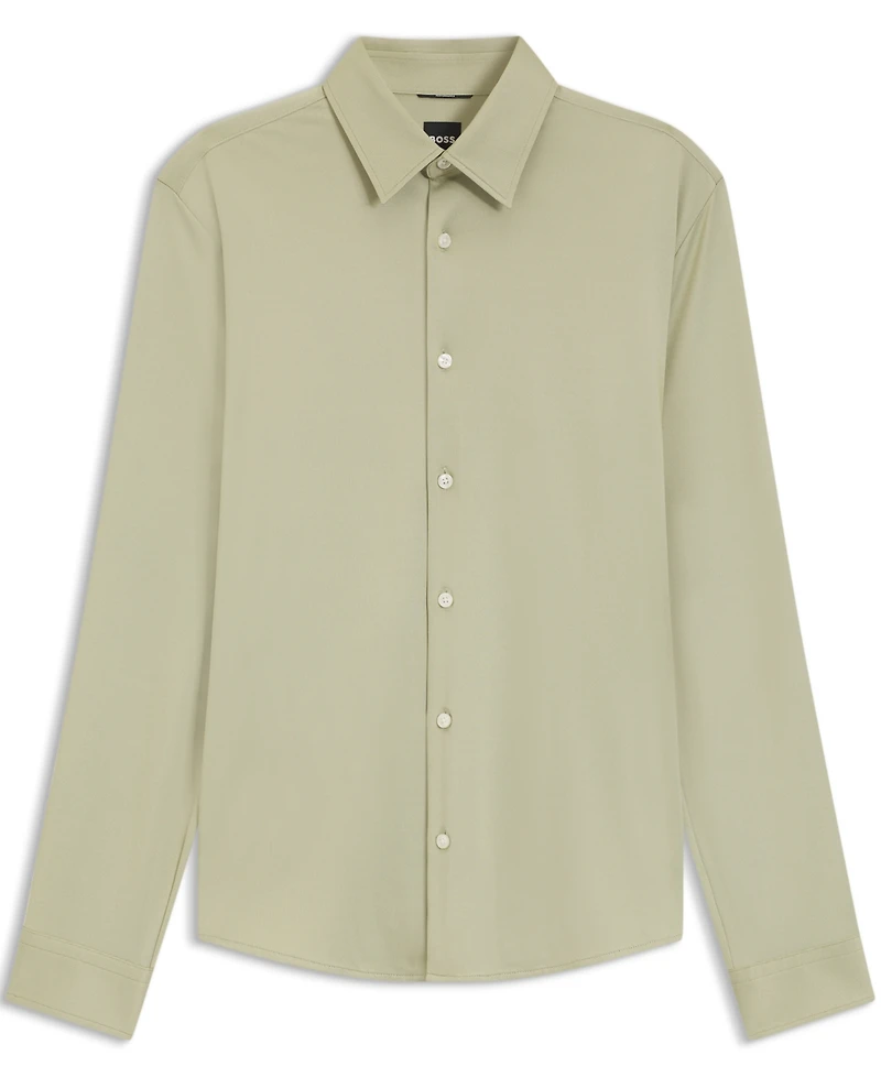 Boss by Hugo Men's Structured Performance-Stretch Slim-Fit Dress Shirt
