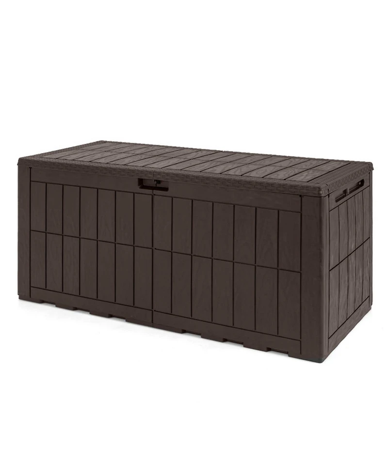 Gouun 120 Gallon Outdoor Deck Box with Hydraulic Lift Lid