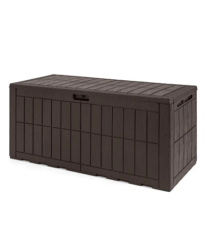 Gouun 120 Gallon Outdoor Deck Box with Hydraulic Lift Lid