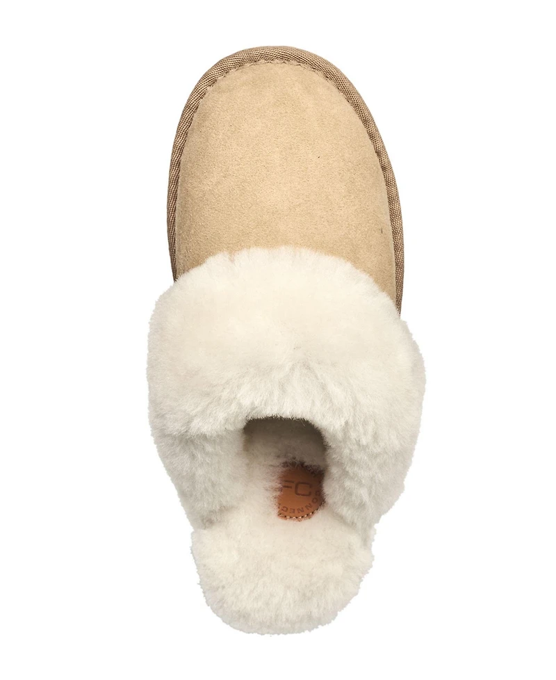 French Connection Women's Sheepskin Scuff Slate