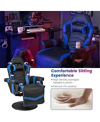 Gouun Massage Video Gaming Recliner Chair with Adjustable Height and Footrest