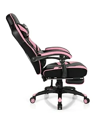 Gouun Adjustable Gaming Chair with Retractable Footrest and Headrest