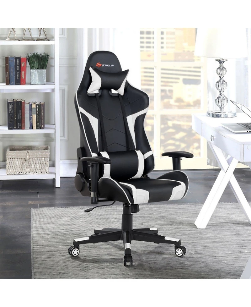 Gouun Reclining Swivel Massage Gaming Chair with Lumbar Support