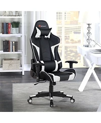 Gouun Reclining Swivel Massage Gaming Chair with Lumbar Support