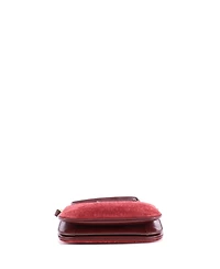 Pre-Owned Saint Laurent Small Zip Crossbody Bag Monogram All Over Suede