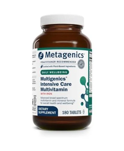 Metagenics Multigenics Intensive Care Multivitamin With Iron High Absorption Formula With Vitamin C Folate Zinc Quercetin 180 Tablets