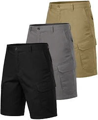 Blu Rock Men's Cotton Flex Stretch Cargo Shorts