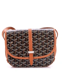 Pre-Owned Goyard Pm Belvedere Iii Messenger Bag Coated Canvas with Leather