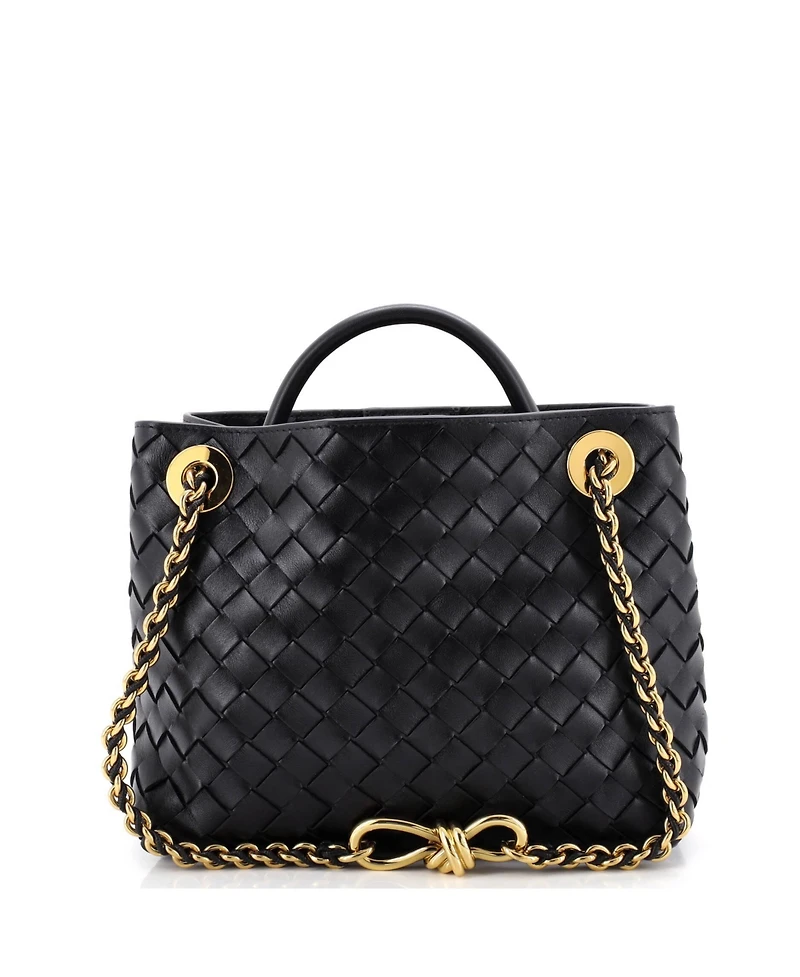 Pre-Owned Bottega Veneta Small Andiamo Chain Top Handle Bag Intrecciato Nappa