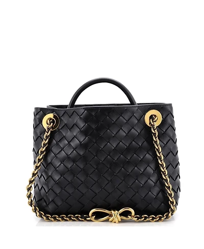 Pre-Owned Bottega Veneta Small Andiamo Chain Top Handle Bag Intrecciato Nappa