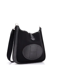 Pre-Owned HERMES Pm Evelyne Bag Gen I Toile and Leather