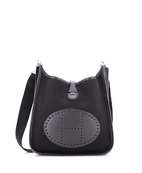 Pre-Owned HERMES Pm Evelyne Bag Gen I Toile and Leather