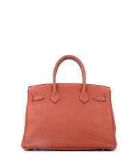 Pre-Owned HERMES Birkin 30 Handbag Brown Togo with Gold Hardware