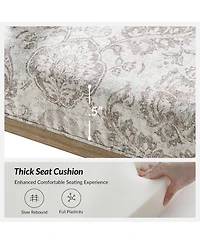 Hulala Home Ode 27.75"With Farmhouse Floral Accent Chair with Solid Wood Frame