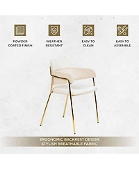 LeisureMod Axis Dining Chair, Velvet Upholstery with Stainless Steel Legs, Accent Side Chair for Modern Home, Kitchen and