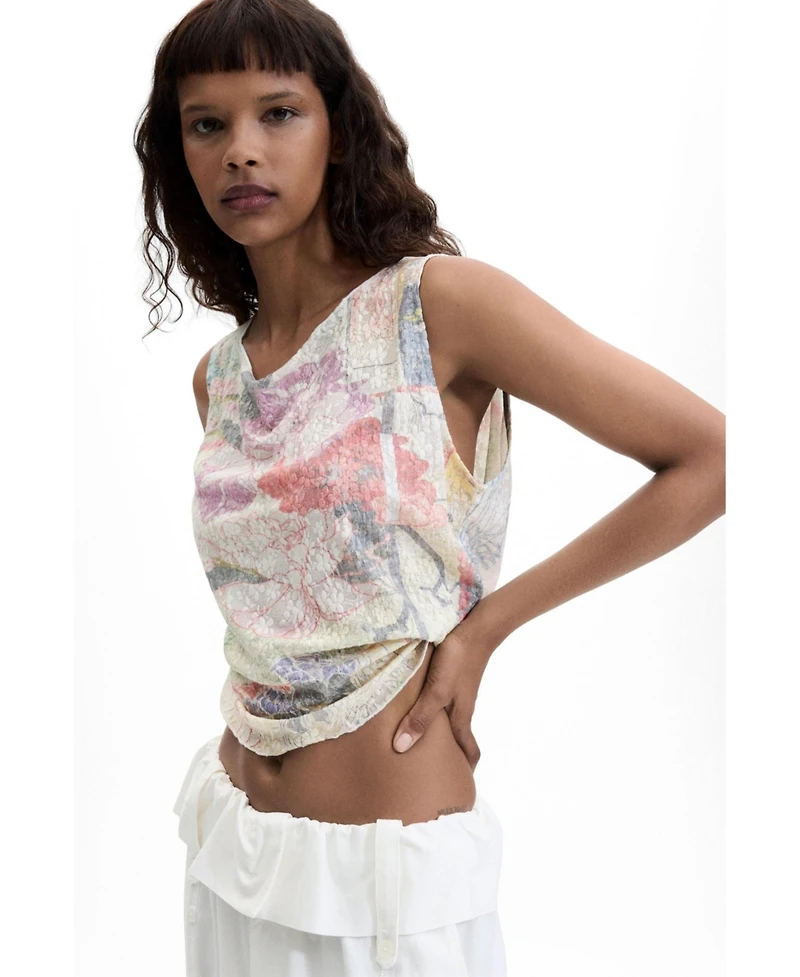 Desigual Women's Printed sleeveless t-shirt