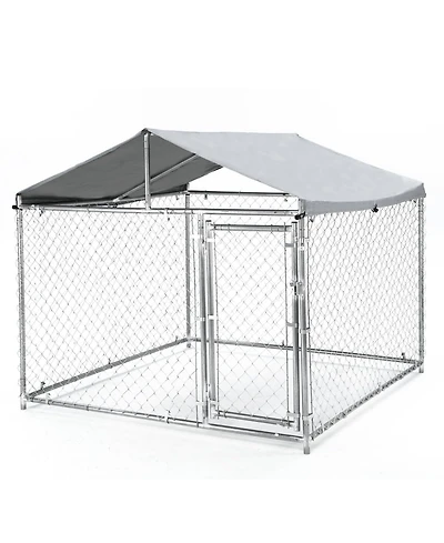 homfan Outdoor Large Kennel, 80x80x70 Inch Heavy Duty Pet Enclosure with Roof for Patio Shelter for Dogs, Chickens, or Cats