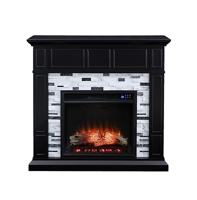 Augusta Home Drovling Marble Electric Fireplace