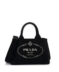 Pre-Owned Prada Mini Canapa Convertible Tote Canvas
