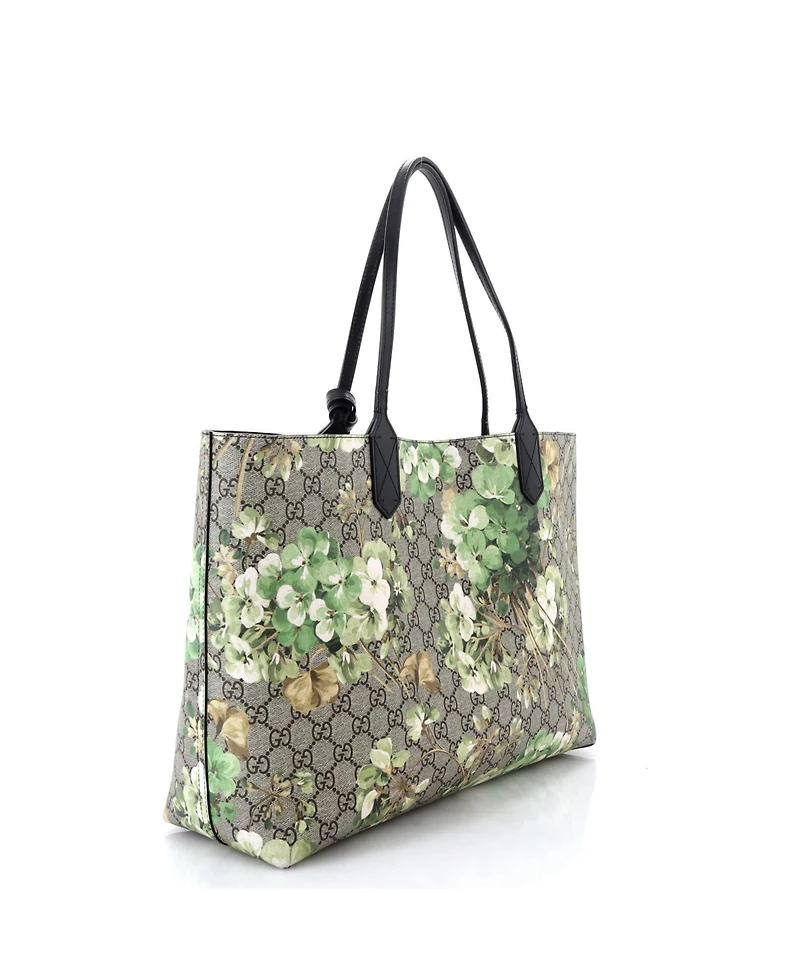Pre-Owned Gucci Medium Reversible Tote Blooms Gg Print Leather