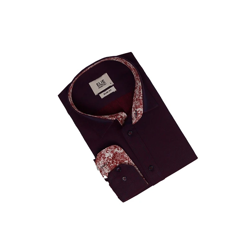 Elie Balleh Men's Slim Fit Trendy Button-Down Shirt