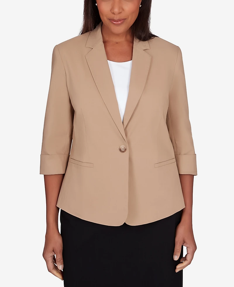 Alfred Dunner Petite Classic Fit Jacket