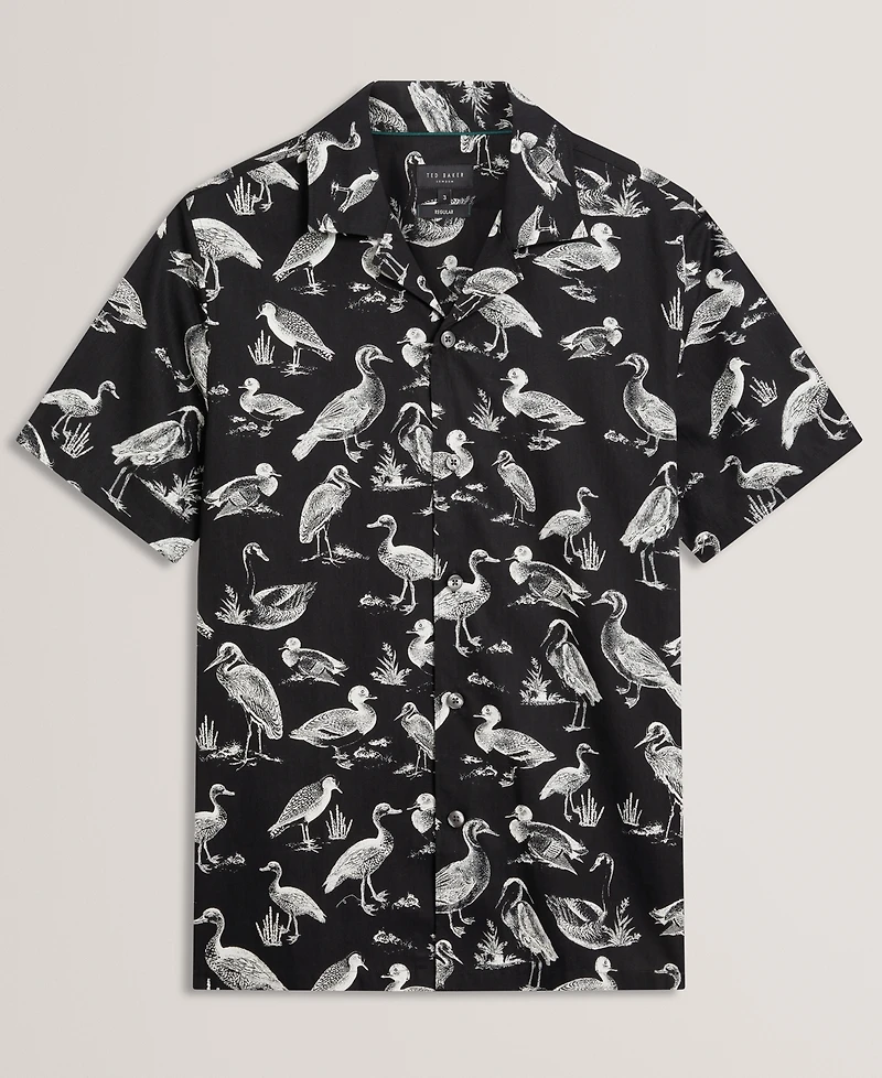 Ted Baker Men's Yamal Regular Duck Print Shirt
