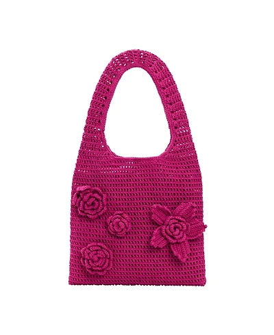 Desigual Women's Crochet Bag with Flowers