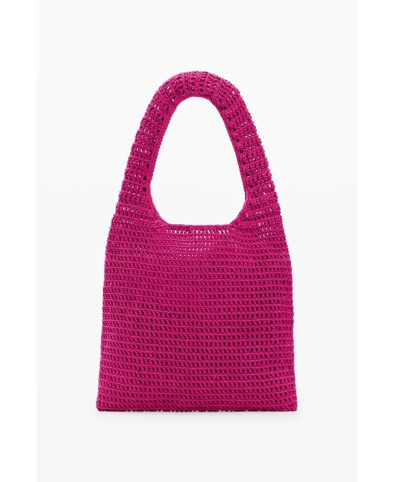 Desigual Women's Crochet Bag with Flowers