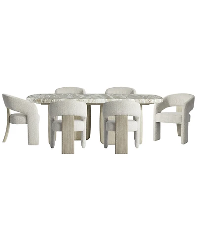 Bernhardt Arcadia 7-Piece Faux Stone Dining Set