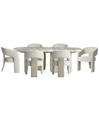 Bernhardt Arcadia 7-Piece Faux Stone Dining Set