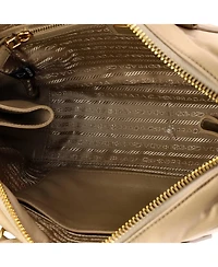 Pre-Owned Prada Medium Re-Edition 1978 Bauletto Bag Re-Nylon with Saffiano Leather